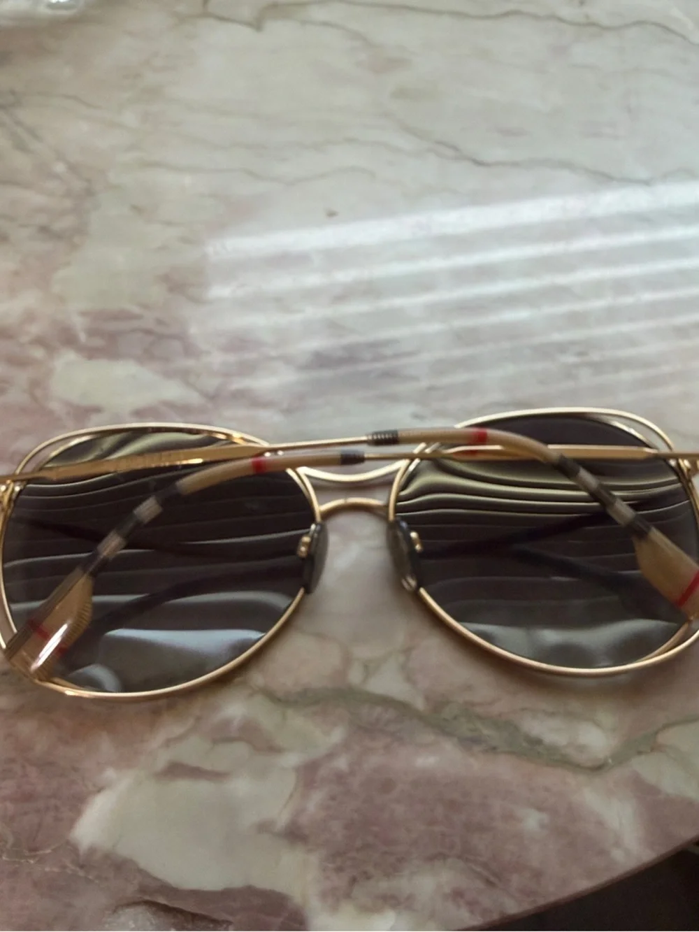 Gold Frame Round Women's Sunglasses - Gray Lenses